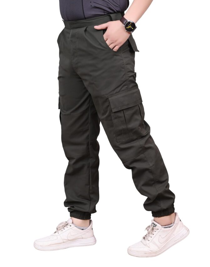 Men's Ribstop Weaving Non-Stretchable Fabric Multiple Pockets Casual Tactical Cargo Pant (Grey-28) - Image 6