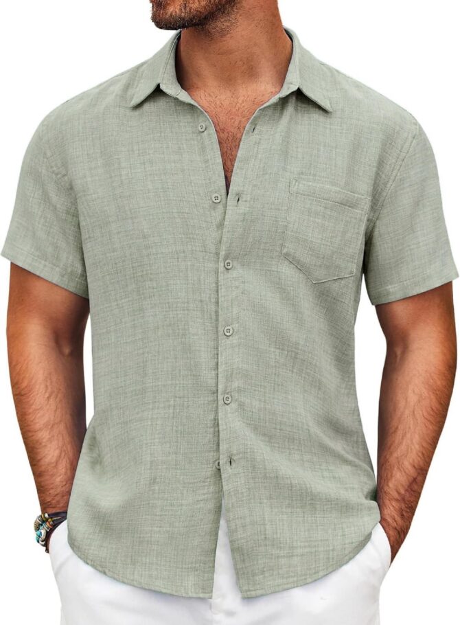 Lymio Regular Fit Shirt for Men|| Men Stylish Regular Fit Shirt (Resort-Slub) (in, Alpha, M, Pista)