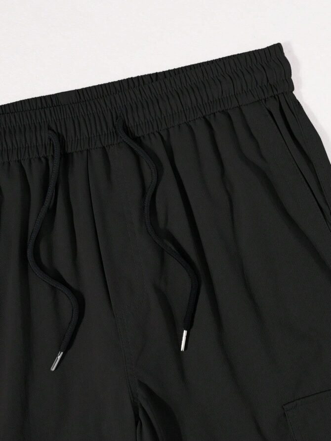 Lymio Reguler Fit Cotton Cargo Pants for Men (Cargo-47-Black-XL) - Image 3