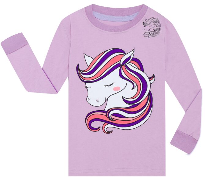 Qtake Fashion Girls Pajamas Toddler Pjs Set 100% Cotton Kids Sleepwear 2 Piece Child Clothes Size 2-12 Years, Pajamas, 3T - Image 6