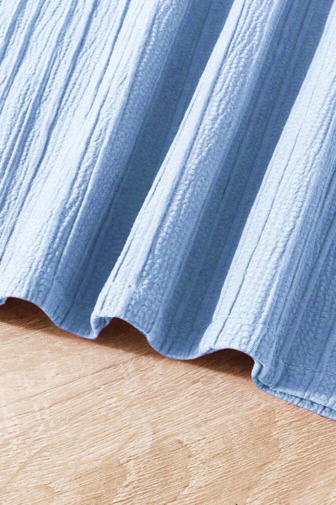 Fashion Dream Girls Solid Knee Length Dress|Girl Dress|Frock|Girls Casual Dress|Frock|Solid Dress for Girls(FD.OMGFRK00072 Sky 20_Sky Blue_3-4Yrs) - Image 2