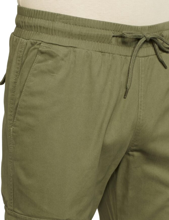 Amazon Brand - Symbol Men's Stretchable Cargo Jogger Pants | Chinos | Casual Mid Rise Trousers (Slim Fit) (Lt Olive_30) - Image 6