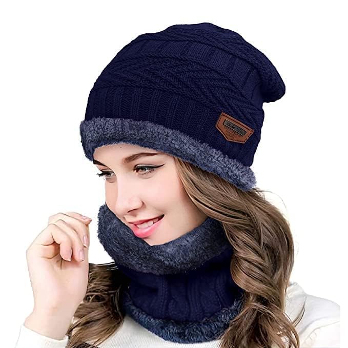Fitness Mantra® Winter Sports Cap & Muffler for Men & Women| Beanie Cap| 1 Set| (Multicolor) - Image 8