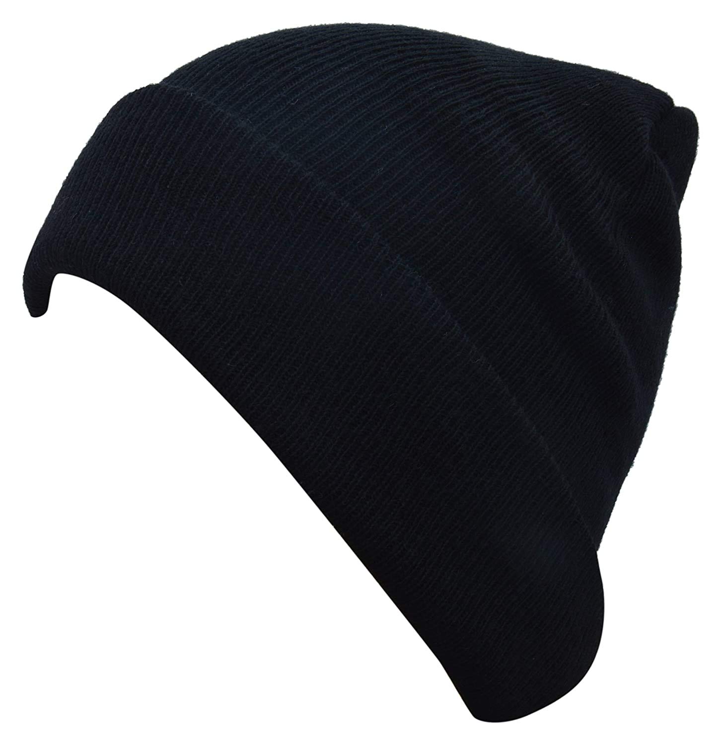 DIGITAL SHOPEE Plain Winter Woolen Wind and Snow Proof Knitted Beanie Uncle Skull Cap for Men's and Women's- Free Size, Black - Image 2