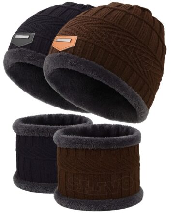 REDESS Winter Beanie Hat for Men & Women – Fleece Lined Knit Skull Cap, Warm Woolen Thermal Hat for Cold Weather, Outdoor Sports, Cycling Woolen Hat for Cold Weather, Outdoor Sports