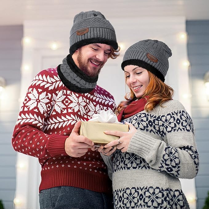 Fitness Mantra® Winter Sports Cap & Muffler for Men & Women| Beanie Cap| 1 Set| (Multicolor) - Image 6