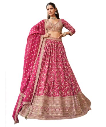 Kubera Women's Lehenga Choli Set - Traditional 3-Piece Indian Outfit with Dupatta | Wedding, Festive Ethnic Dress | Designer Lehenga for Women | Regal Shade | Free Size