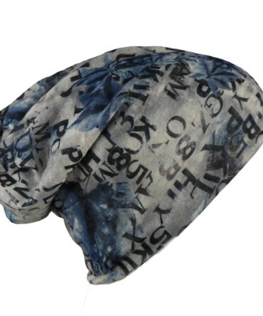 iSWEVEN Men's Women's Unisex Cotton Blended Slouchy Summer Skull Beanie Cap - Multicolor (7049A, Free Size)