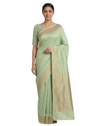 Banarasi Kora Organza Silk Saree with Blouse Material SPT-023