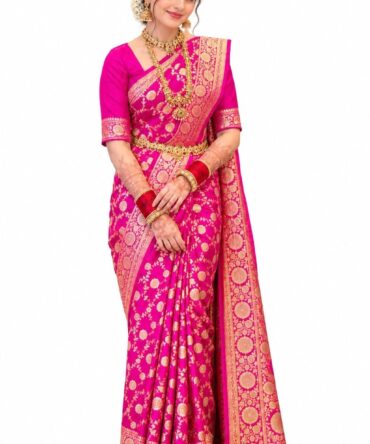 Womens Heavy Zari Banarasi Kanjivaram Saree